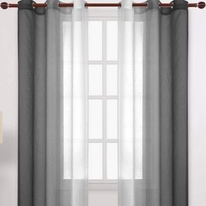 Black Ombre Sheer Curtains